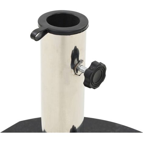 INLIFE Socle de parasol Granite 30 kg Rond Noir (1/5)