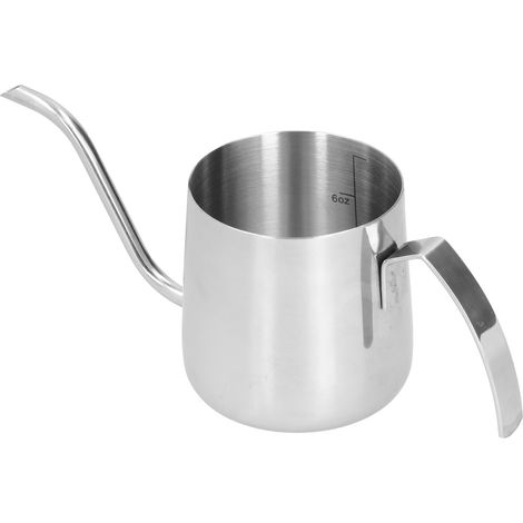 Kaffeekessel aus Edelstahl 304 mit innenliegender Wasserstandsanzeige und PTFE-Beschichtung, 250 ml Fassungsvermögen, verdickter Ausgießer für Zuhause (1/5)