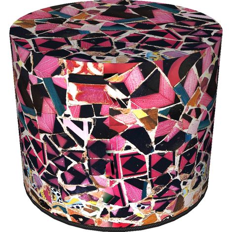 Pouf impermeabile in Cordura per casa e giardino - Modello Merida, elegante, comodo, stabile, con cerniera, 40 cm, Bertoni (1/5)
