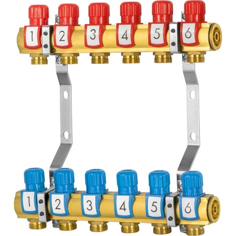 COLLECTEUR AVEC VANNES DE RÉGULATION 10 CIRCUITS