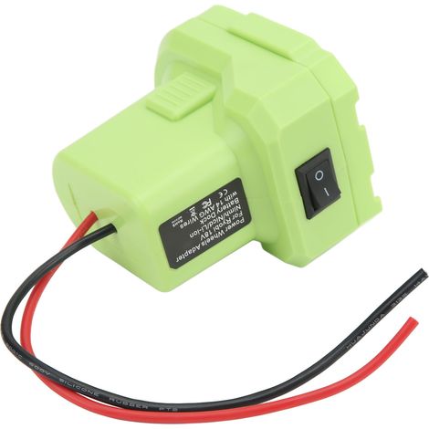Support batterie adaptateur convertisseur 14AWG avec interrupteur pour Ryobi P108 P107 P102 P103 (1/5)
