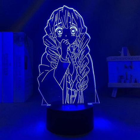 SCSYV Anime Demon Slayer Mitsuri Kanroji 3D LED-Nachtlicht für Kinderzimmer (16 Farben mit Fernbedienung) (1/5)