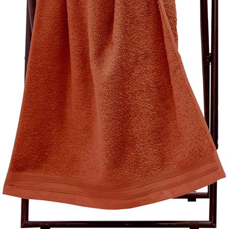 Set de 2 serviettes de toilette en éponge Brique 50x100 cm