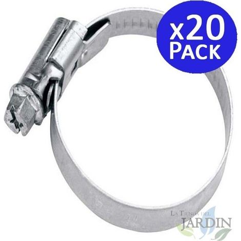 20 Stück Verstellbare Metallschellen für Rohre von 25 bis 40 mm, Ideal für Sanitärinstallationen und Bewässerungssysteme