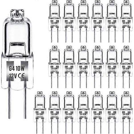 Ampoules halogènes G4 10 W 12 V blanc chaud 10 W (lot de 20) - Haute qualité, durables et pratiques (1/5)