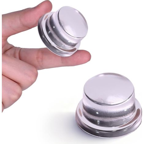 Tope de puerta mejorado, 4 cm, silicona transparente Protector autoadhesivo para tirador de puerta/pared, paquete de 2 (1/5)