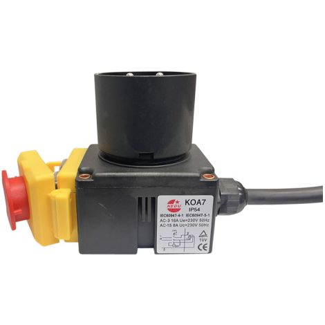 KEDU KOA7 230V 16A Schalter-Stecker Kombination mit Not-Aus Funktion