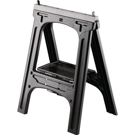 Caballete universal de plástico set de 2, capacidad de carga por caballete 300 kg, gris