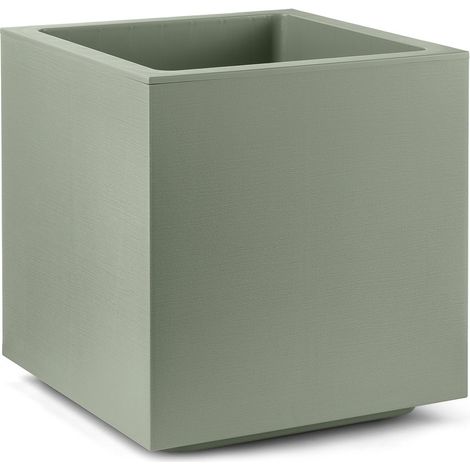 Matheria-Würfel 40 cm – Blumentopf mit Wasserspeicher – UV-beständig – für Innen- und Außenbereich – leicht zu reinigen – robust und stoßfest – Veca (1/4)