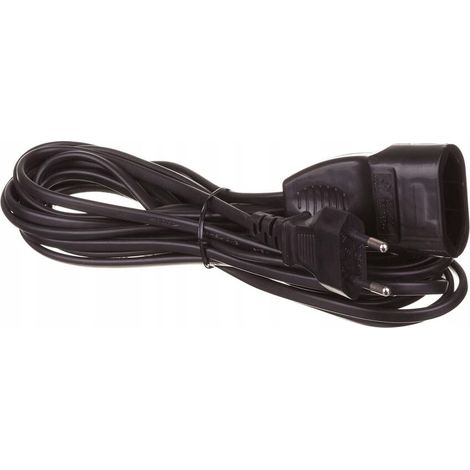 Verlängerungskabel, 1 Steckdose, 5 m, schwarz, Schutzart IP20, 230 V