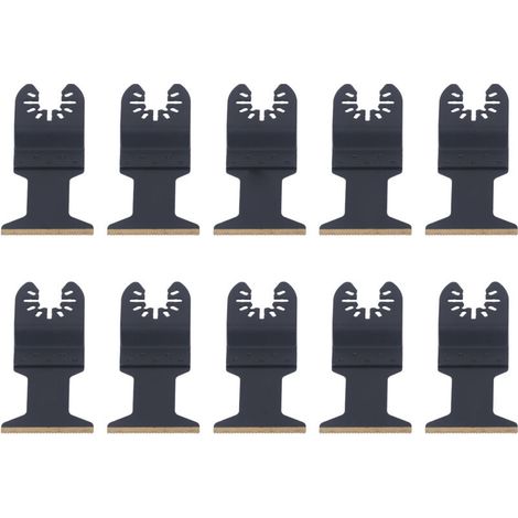 Jeffergarden Jeu de 10 lames de scie oscillante multi-outils HSS HCS avec revêtement de surface anticorrosion-DOU