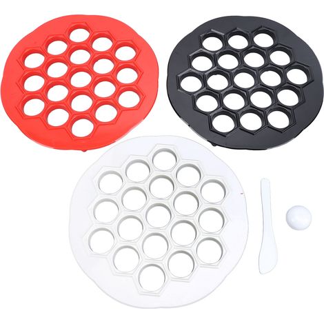 Macchina multifunzione per ravioli russi, 19 fori, per uso alimentare, facile da pulire, stampo per ravioli per utensili da cucina, 3 pezzi. (1/5)