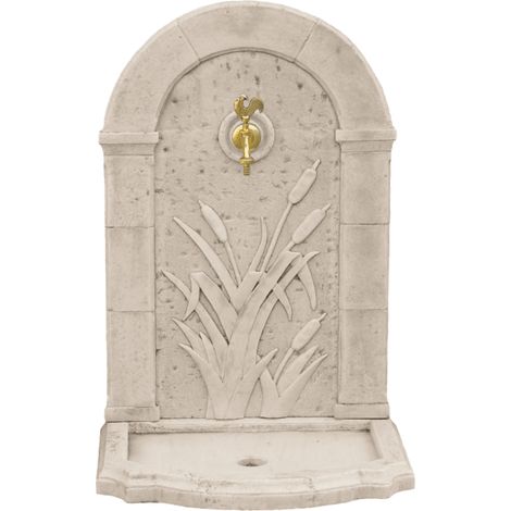Fontaine de jardin Roseau en pierre reconstituée (1/4)