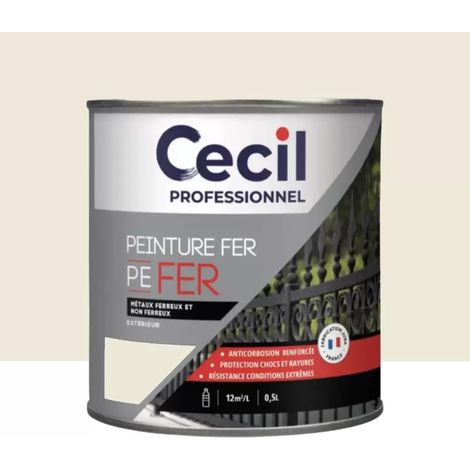 Peinture Fer Glycéro Cécil Professionnel PE FER Beige calcaire Brillant 0,5 L (1/2)