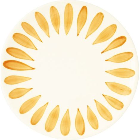 Plato de cerámica de 27 cm de color mezclado amarillo - Pozzi Milano Spa