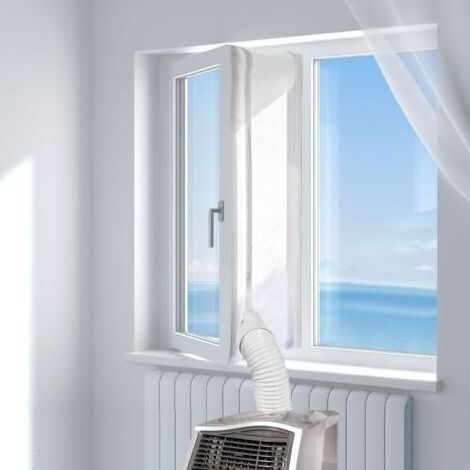 500CM Tissu De Calfeutrage pour Fenêtres pour Climatiseur Mobile et Sèche-LingeFonctionne avec Toutes Les Unités de Climatisation Mobiles, Installation Facile (1/5)