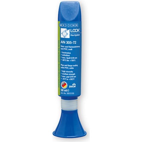 Guarnizione per tubi/superfici WEICONLOCK AN 305-72 bianco 50 ml Penna (1/2)