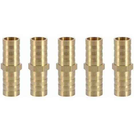 Connecteur Droit Barbelé. Adaptateur de Tuyau Droit Bidirectionnel Laiton Raccord de Tuyau Raccord de Jonction Tube Raccord 10mm(10mm 5pcs)