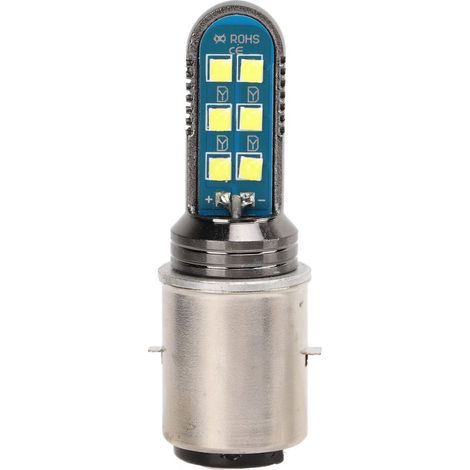 Phare LED BA20D 12 LED pour moto et véhicule électrique, lumière à double griffe, fixation standard, 1 pièce (1/5)