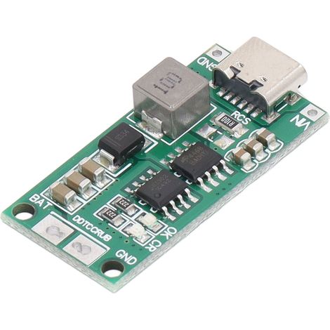 Module de charge pour batterie lithium-ion 3S Type-C vers 12,6 V, vert 1 A (1/5)