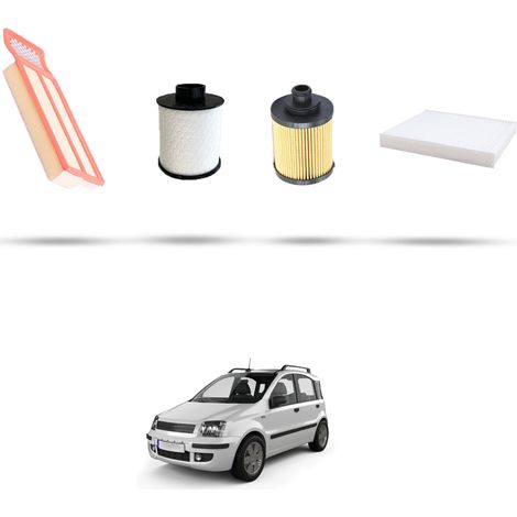 Kit tagliando 4 filtri compatibile con Fiat Panda II 1.3 Multijet 16v 55kw dal 2006 (1/5)