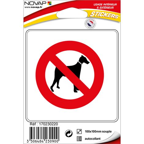 Stickers adhésif - Interdit aux chiens - 4230900