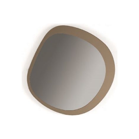 Specchio sagomato 45x46 cm FILL con cornice Bronzo e vetro Fume' (1/2)