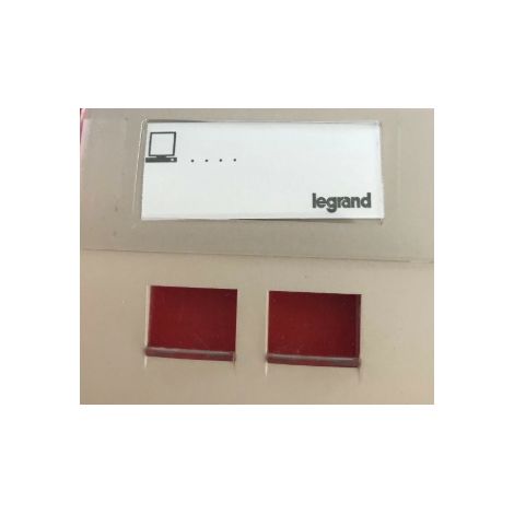 Legrand 085884 SAGANE Béluga - Tapa decorativa de doble conector RJ45