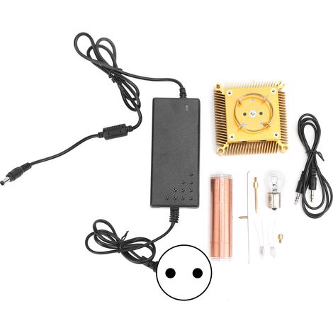 Bobine musicale laiton doré module expérimental avec base radiateur CPU lumineuse 100-240V prise UE (1/5)