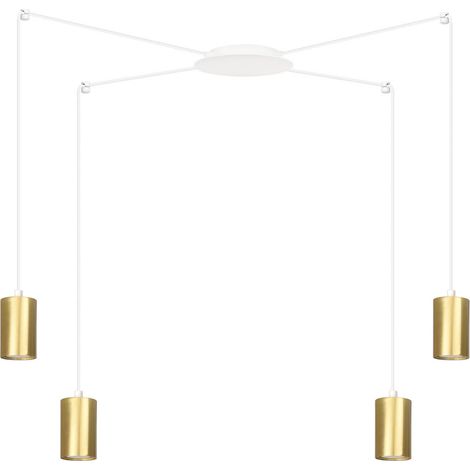 Emibig lampadario TRAKER 4xGU10 bianco/oro regolabile (1/5)
