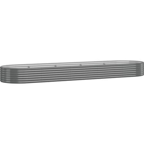 Maison Exclusive - Hochbeet Verzinkter Stahl 396x100x36 cm Grau