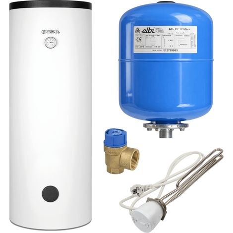 Pack Préparateur ECS SW 200 L + Vase d'expansion 12 L + Résistance électrique 2kW + Soupape sanitaire