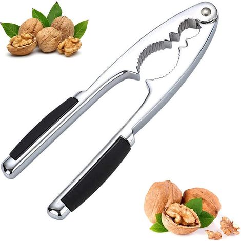 Nussknacker, 1-teiliger Nussknacker, Nussknacker aus Metall, Nussknacker aus Edelstahl, ideal für trockene Nüsse wie Walnüsse, Mandeln und Haselnüsse (1/4)