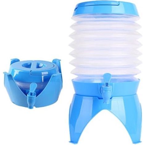 Longziming 5,5L Faltbarer Trinkbrunnen mit Wasserhahn - Strapazierfähiges PP-Material - Praktischer Griff - Ideal für Camping, Outdoor-Aktivitäten und Partys (1/5)