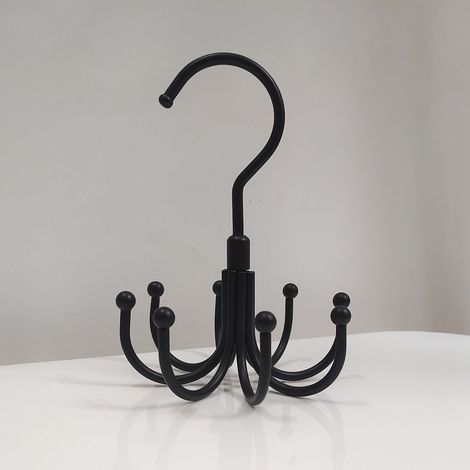 Porte-débardeurs rotatif, organisateur de soutien-gorge pour penderie, capacité de rangement maximale de 8 soutiens-gorge de sport, solution de rangement et d'organisation de placard en métal peu enco (1/5)