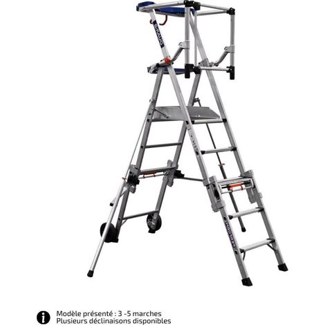 DUARIB - Plate-forme de Chantier Télescopique en Aluminium Tandem XT - Hauteur de plancher 1,55-2,30m