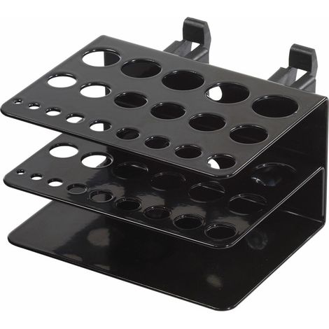 Supporto a muro Wolfcraft per punte nero compatto 80 mm (1/2)