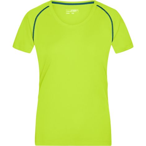 James & Nicholson Funktions-Shirt Damen JN495 Gr. XS bright-yellow/bright-blue (1/4)