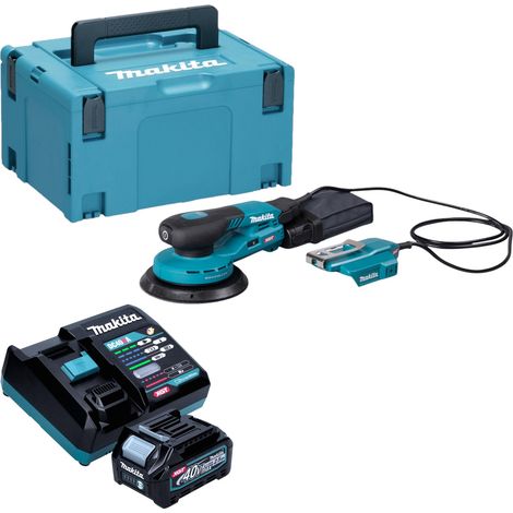 Makita BO 004 CGD101 Ponceuse excentrique sans fil 40 V max. 150 mm course 3,0 mm Brushless + 1x batterie 2,5 Ah + chargeur + Makpac