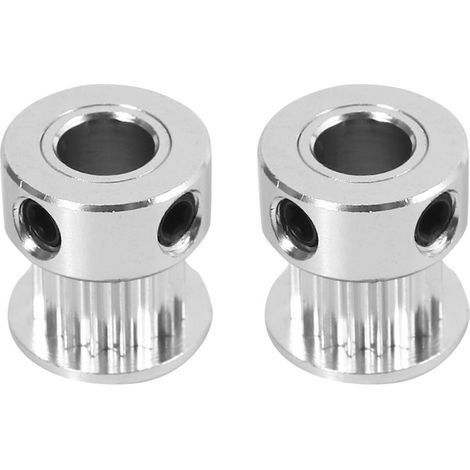 2X Poulie de distribution en aluminium GT2 16 dents, alésage 6 mm, à bride, roue synchrone pour imprimante 3D()