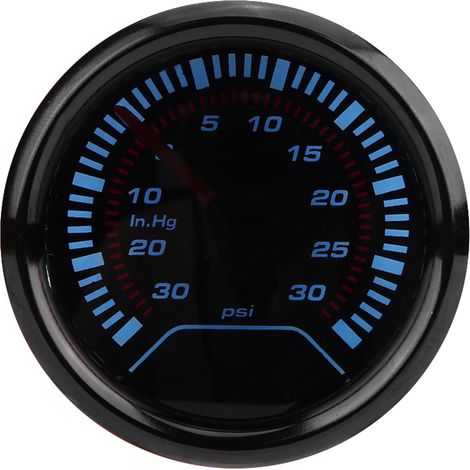 Manomètre universel de pression de turbocompresseur à cadran fumé de 52 mm pour automobile (1/5)