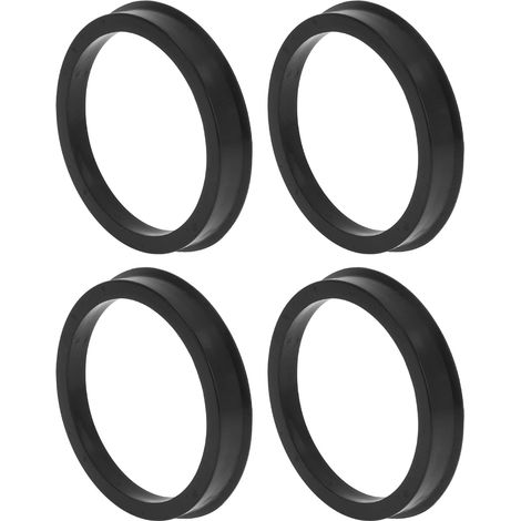 4 Pcs Black Wheel Hub Centering Rings for Auto  Polycarbonate, DE 65.1mm, DI 54.1mm, Thickness 10mm, Direct Replacement, For Car, Driving Comfort (1/5)