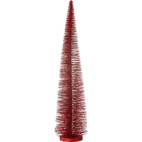 Sapin de Noël Déco Pailleté "Josh" 61cm Rouge (1/2)