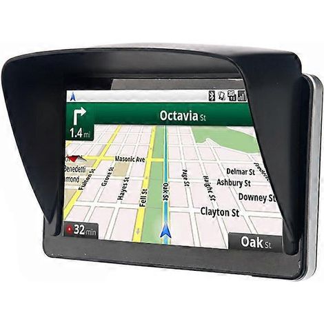 Universelle, entspiegelte Sonnenblende für 7-Zoll-Auto-Navigationsgeräte (Schwarz) (1/2)