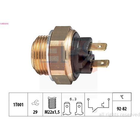 Interrupteur de température, ventilateur de radiateur EPS 1.850.016 DACIA 315566