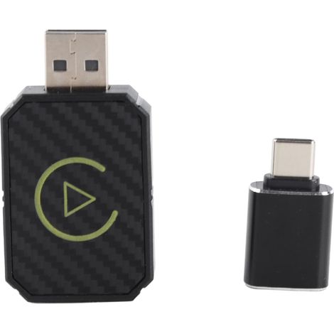 Boîtier Adaptateur sans Fil à Connexion Stable, Faible Latence, Plug and Play, pour Convertisseur, Compatible avec la Plupart des Voitures, Système à L'étranger Uniquement (Argent sans 4G) (1/5)