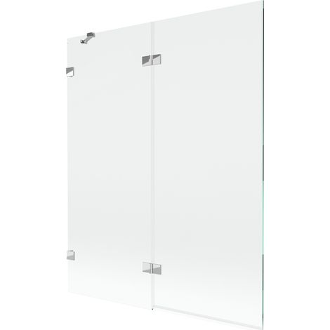 Mexen Lunar paroi de baignoire à 2 volets gauche 140 x 150 cm, transparent, chrome - 897-140-100-01-00-L (1/5)