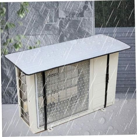 Couvercle Climatiseur - Aluminium 80x40 cm - Pour Unité Extérieure Climatisation et Pompe À Chaleur - 1 Pièce (1/5)