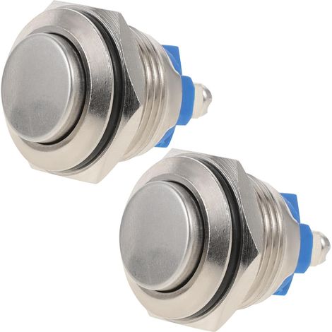Bouton de sonnette rond Healeved, flexible et pratique, 2 pièces, cuivre nickelé, lumineux robuste, (1/5)