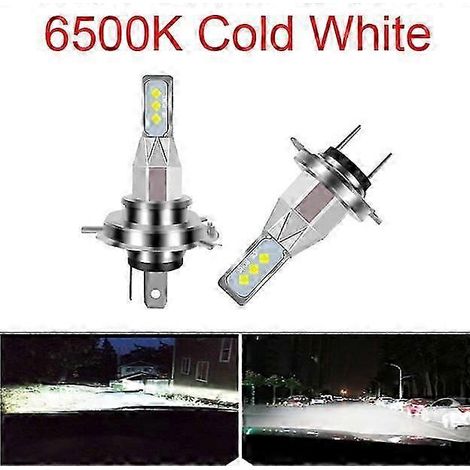 ampoules LED H3, H4, H1, H11, HB4, HB3, 9005, 9006 pour phares de moto, feux de voiture, 16 000 lm, Nebbia CSP, 6 000 K, 3 000 K, 12 V (6 500 K, 16 000 lm, H1) (1/5)